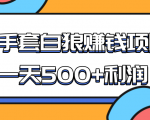 某团队收费项目：空手套白狼，一天500+利润，人人可做-大兵轻创资源库