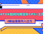 详细解析TIKTOK如何利用海外CPS+工具0粉丝轻松变现月入过万-大兵轻创资源库