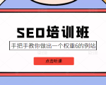 SEO培训班课程，手把手教你做出一个权重6的例站，价值8000元-大兵轻创资源库