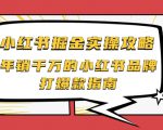小红书掘金实操攻略,年销千万的小红书品牌打爆款指南-大兵轻创资源库