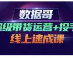 数据哥·超级带货运营+投手线上速成课，快速提升运营和熟悉学会投手技巧-大兵轻创资源库