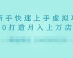 2022年虚拟项目实战指南,新手从0打造月入上万店铺-大兵轻创资源库