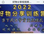萌飞好物·2022抖音好物分享训练营，当下风口带货变现模式，从入门到精通-大兵轻创资源库