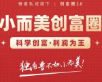 肖厂长创富圈2.0之【小而美创富圈】,108招科学创富底层逻辑,让你少采坑涨利润-大兵轻创资源库