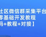 外面卖1000的人脉社区微信群采集平台小白0基础开发教程【源码+教程+对接】-大兵轻创资源库