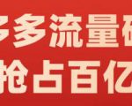 阿杰·拼多多流量破局:如何打黑标，爆款的思路，拼多多流量框架，快速抢占百亿流量-大兵轻创资源库