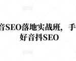 王通·抖音SEO落地实战班,手手带你做好音抖SEO-大兵轻创资源库