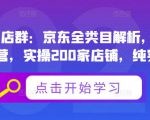 贝千电商店群：京东全类目解析，京东店群专业运营，实操200家店铺，纯实战经验-大兵轻创资源库