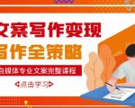 自媒体专业文案写作变现，月入10W+写作策略，教你从零开始学写作-大兵轻创资源库