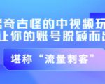 不讲李·稀奇古怪的冷门中视频冷门玩法,让你的账号脱颖而出,成为流量刺客!(图文+视频)-大兵轻创资源库