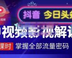 嚴如意·中视频影视解说—掌握流量密码,自媒体运营创收,批量运营账号-大兵轻创资源库