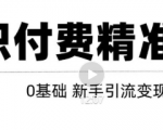 玩转知识付费项目精准引流，给你1套课多账号操作落地方案！-大兵轻创资源库