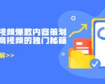 带货短视频爆款内容策划,关于电商视频的独门秘籍(价值499元)-大兵轻创资源库