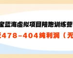 淘宝蓝海虚拟项目陪跑训练营5.0:单天478纯利润-大兵轻创资源库