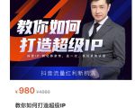 教你如何打造超级IP,抖音流量红利新机遇(价值980元)-大兵轻创资源库