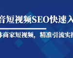 抖音短视频Seo搜索排名优化新手快速入门教程，实体商家短视频，精准引流实操课-大兵轻创资源库