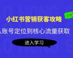 小红书营销获客攻略:从账号定位到核心流量获取,爆款笔记打造-大兵轻创资源库