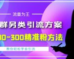 价值888的QQ群另类引流方案,半自动操作日200~300精准粉方法【视频教程】-大兵轻创资源库