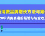 新消费品牌增长方法与案例精华课:20年消费赛道的经验与坑全收录-大兵轻创资源库
