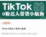 短视频疯人院TikTok 0粉达人带货小航海,TikTok Shop运营带货新模式-大兵轻创资源库