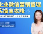 企业微信营销管理实操全攻略，链接11亿微信用户，轻松引流获客！-大兵轻创资源库