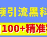 视频引流黑科技玩法,不花钱推广,视频播放量达到100万+,每日100+精准客源-大兵轻创资源库