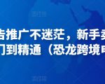 亚马逊广告推广不迷茫，新手卖家产品运营入门到精通（恐龙跨境电商）-大兵轻创资源库
