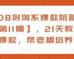 108将淘系爆款陪跑营【第11期】,21天教运营打爆款,帮老板培养运营-大兵轻创资源库