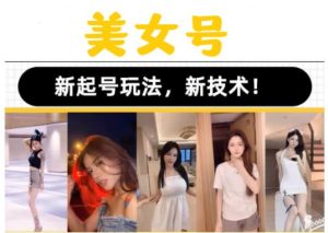 2023抖音快手短视频美女号课程制作玩法教程，美女号搬运新起号玩法，新技术（素材+教程）-大兵轻创资源库
