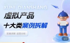 虚拟产品项目拆解课，十大类案例拆解分析运营玩法-大兵轻创资源库