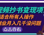 黄岛主中视频抄书变现项目:适合所有人操作,当副业月入几千没问题!-大兵轻创资源库
