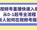 视频号直播快速入局:从0-1起号全流程,新人如何在视频号掘金-大兵轻创资源库