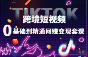 跨境短视频TIKTOK 0基础到精通网赚变现套课，跨境短视频独立站带货变现技巧-大兵轻创资源库