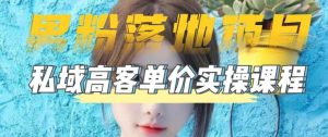 【男粉落地项目】零基础玩转男粉短视频转私域日产500+,2023男粉高客单价实操教程-大兵轻创资源库