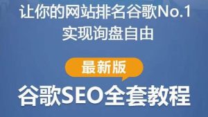 谷歌SEO实战教程:如何让你的网站在谷歌排名第一,内容从入门到高阶,适合个人及团队-大兵轻创资源库