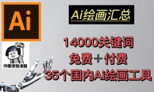 AI绘画汇总14000关键词+35个国内AI绘画工具(兔费+付费)头像壁纸不用愁-大兵轻创资源库