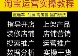 2023淘宝开店教程0基础到高级全套视频网店电商运营培训教学课程-大兵轻创资源库