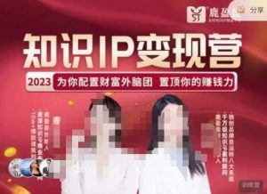 鹿盈盈-知识IP变现实操营，​普通人可复制的知识产品落地实操课，​带你打通知识IP变现底层逻辑-大兵轻创资源库
