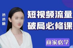 2023最新透糖短视频流量破局必修课——商家必学-大兵轻创资源库