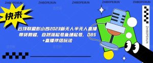 云顶联盟彭小四2023新无人半无人直播带货教程,自然流起号鱼塘起号,OBS+直播伴侣玩法-大兵轻创资源库