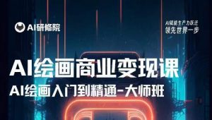 AI绘画商业研修班训练营,从入门到精通,熟练使用AI工具到将AI绘画技术应用到各类商业场景的变现课-大兵轻创资源库