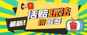 外面收费398的拼多多最新活赔项目,单号单次净利润100-300+【详细玩法教程】-大兵轻创资源库