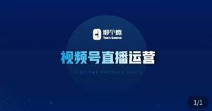 那个腾·视频号直播运营，​视频号直播推流逻辑/流量渠道解析/直播起号攻略/直播实操技巧-大兵轻创资源库