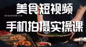 烁石·美食视频手机拍摄实操课,美食摄影理论、手机拍摄相关设置、剪辑调色、布光原理等内容-大兵轻创资源库