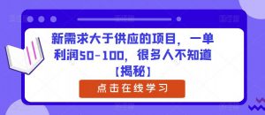 新需求大于供应的项目,一单利润50-100,很多人不知道【揭秘】-大兵轻创资源库