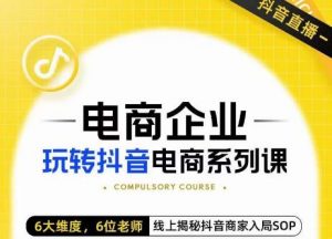 玺承·电商企业玩转抖音电商系列课,6大维度,6位老师,线上揭秘抖音商家入局SOP-大兵轻创资源库