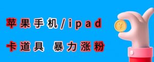 最新利用苹果手机/ipad的ios系统,卡道具搬短视频,百分百过原创-大兵轻创资源库