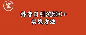 宝哥抖音直播引流私域的6个方法，日引流500+-大兵轻创资源库