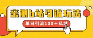 亲测b站引流玩法,单日引流100+私域,简单粗暴,超适合新手小白-大兵轻创资源库