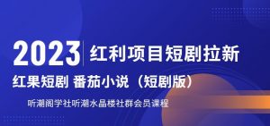 2023红利项目短剧拉新,听潮阁学社月入过万红果短剧番茄小说CPA拉新项目教程【揭秘】-大兵轻创资源库